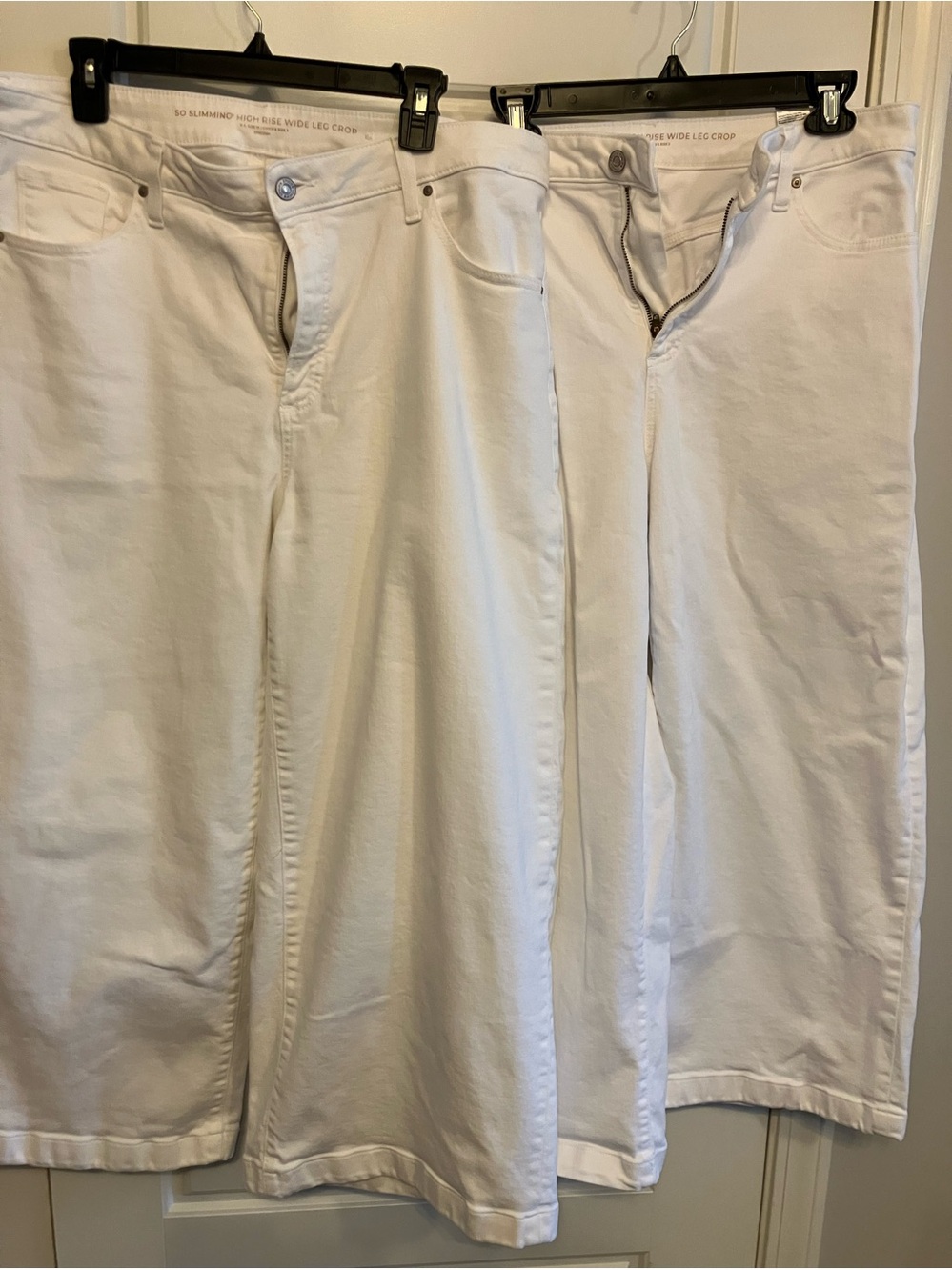 Chico's White High-Rise Wide Leg Crop Jeans